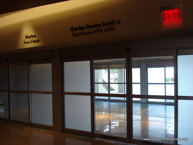 Exit to Marina and Garden Rooms