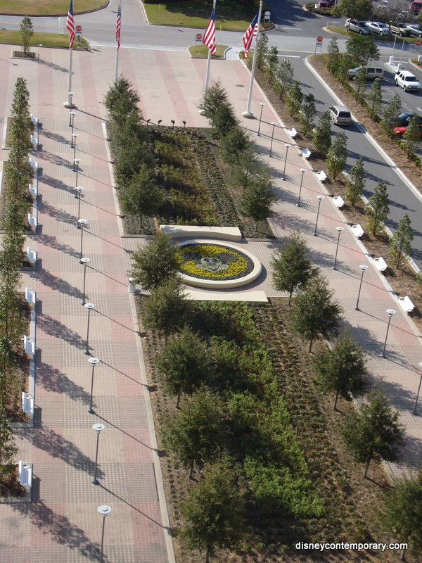 View of Gardens in Front of Contemporary