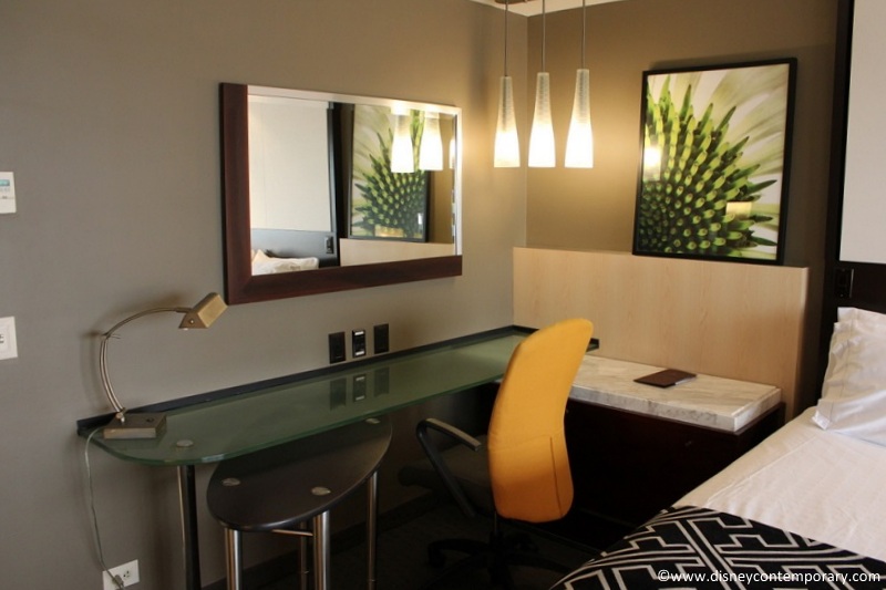 Desk area in room